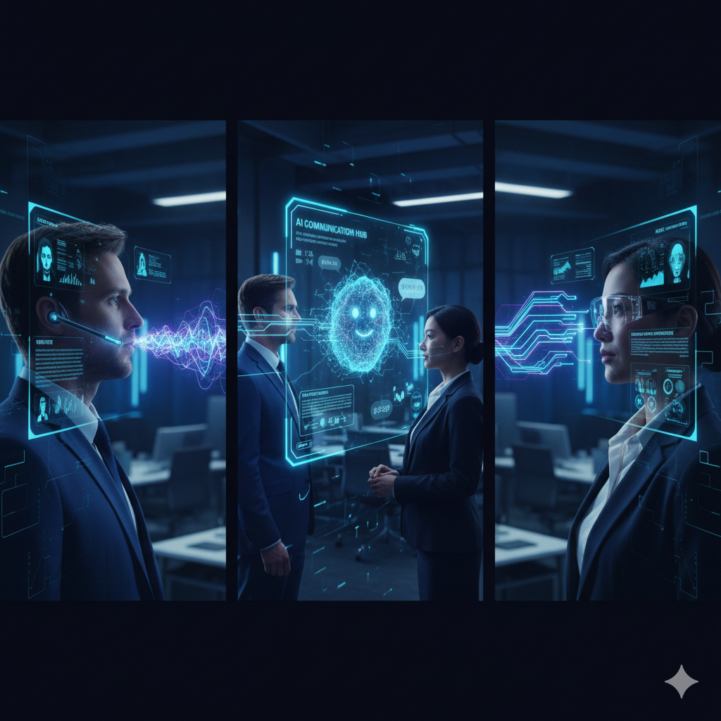 Imagem de Inteligência Artificial com um cérebro digital e conexões neurais.