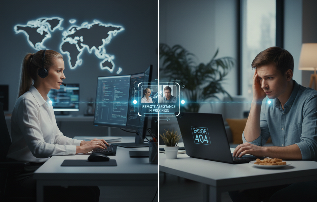 Imagem de Inteligência Artificial com um cérebro digital e conexões neurais.